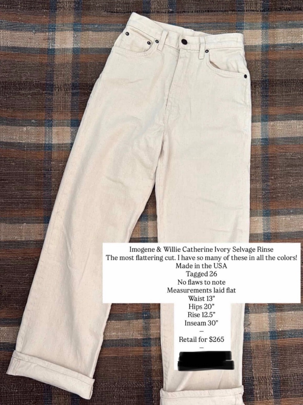 Imogene + Willie Catherine Ivory Selvedge